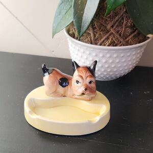 Vintage 1950's Stafford Ceramic French Bulldog Ashtray